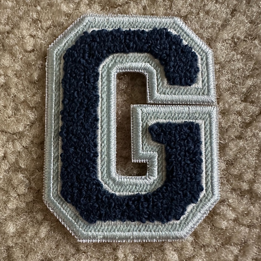 Stoney clover lane Sapphire Denim Varsity Letter G Patch sticker jumbo size